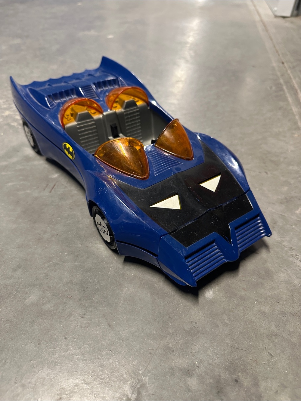 Kenner DC Superpowers Collection 1980s Batmobile Vehicle Blue Complete Works